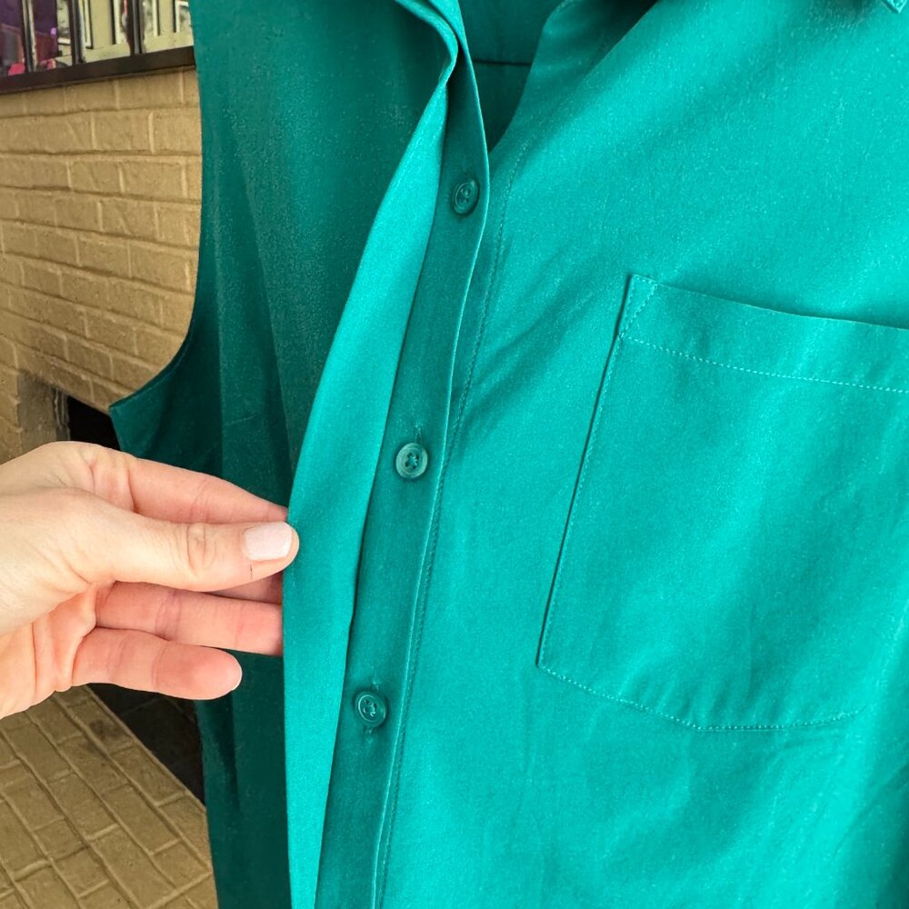 Athleta Performance Collared Button-Down Tank - image 2